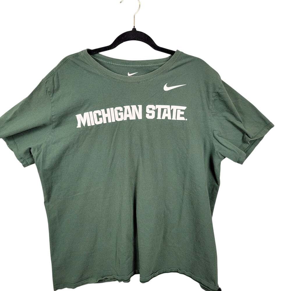 Nike Michigan State Spartans Tee Mens 2XL Green Short Sleeve NCAA